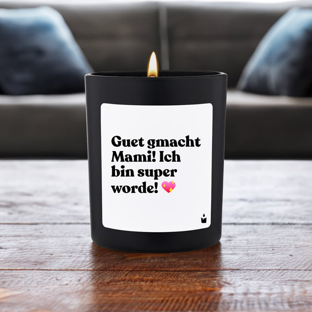 Duftkerze Schwarz Flowery Guet gmacht Mami! Ich bin super worde! von ChattyCandles
