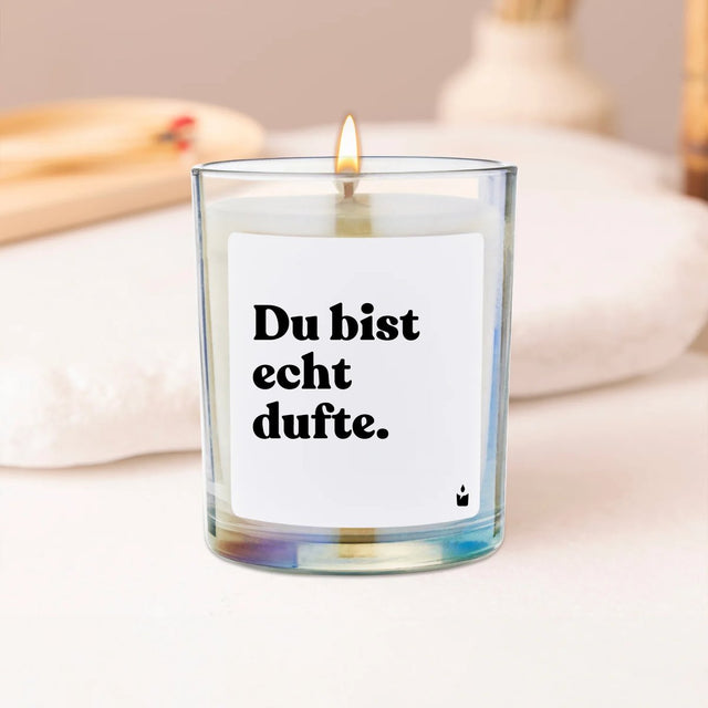 Duftkerze Rainbow Woody Du bist echt dufte. von ChattyCandles