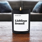 Duftkerze Schwarz Woody Du bist mein Lieblingsfreund! von ChattyCandles