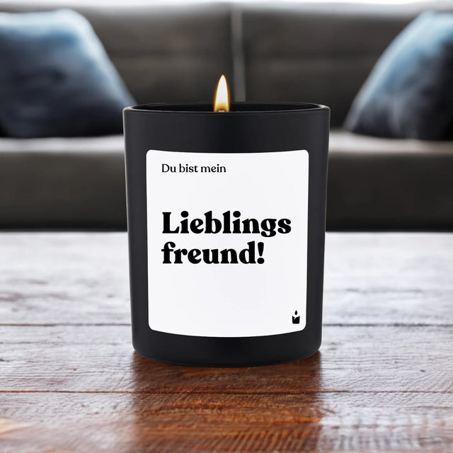 Duftkerze Schwarz Woody Du bist mein Lieblingsfreund! von ChattyCandles