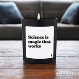Duftkerze Schwarz Flowery Science is magic that works von ChattyCandles