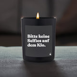 Duftkerze Schwarz Woody Bitte keine Selfies auf dem Klo.