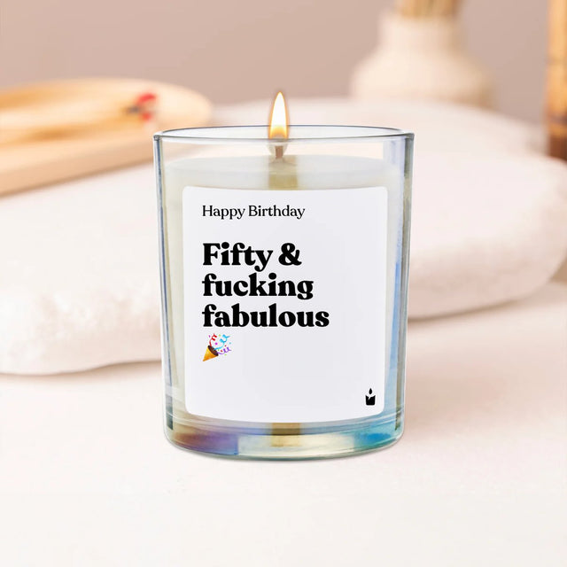 Duftkerze Flowery Fifty and fucking fabulous