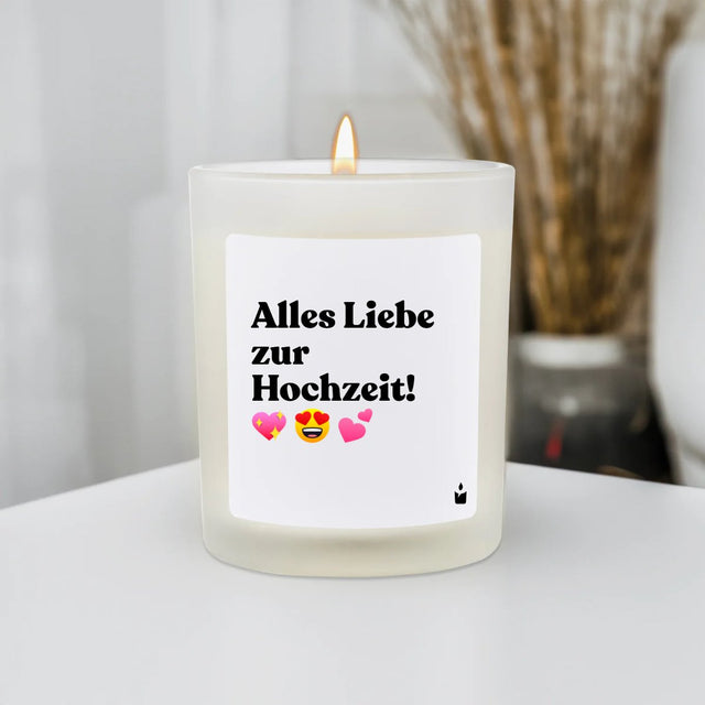 Duftkerze Flowery Alles Liebe zur Hochzeit!